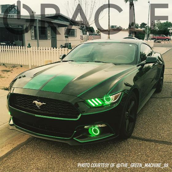 1212-333 - Ford Mustang V6 2013-2014 ORACLE WP LED Projector Fog Halo Kit